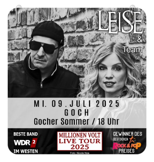 LEISE & Team spielen LIVE auf dem Gocher Sommer 2025