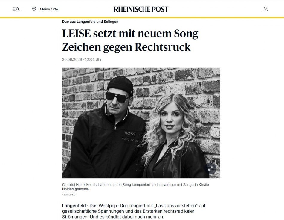 Das Westpop Duo reagiert mit "Lass uns aufstehen" auf gesellschaftliche Spaltung.